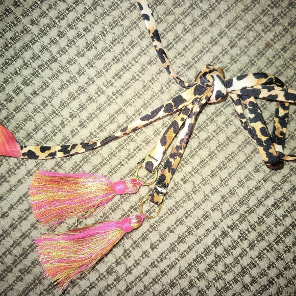 🆕Sunshine 79 REVERSIBLE Triangle Halter Bikini Top Size 8 Animal & Floral Print - Picture 8 of 12